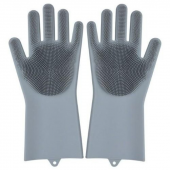 Sihirli Isıya Dayanıklı Silikon Çok Amaçlı Bulaşık Eldiven Fırçası Magic Gloves - 4