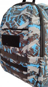 Kamuflaj Desenli Suya Dayanıklı Destekli Sırt Yapılı Laptop Bölmeli Günlük Okul Sırt Çantası KOD-200 - 3