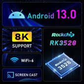 Hakopro H96 Max M3 8K Ultra Hd Android 13 Dört Çekirdek Rk3528 İşlemci 2 Gb Ram 16 Gb Hafıza Tv Stick - 4