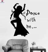 Oturma Odası, Ofis, Dükkan Duvar Sticker Alıntı Dans Kadın Kız Odası Tutku Sanat Çıkartmaları Benzersiz Hediyelik thumbnail 1