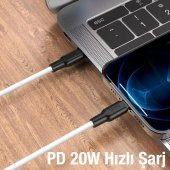 Polham HC Series 1MT 20W İphone 14, 14 Pro İle Uyumlu Süper Hızlı Şarj ve Data Kablosu, Akım ve Isı Korumalı Kopmaz Kablo - 2