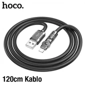 Polham HC Seri 120 CM 2.4A Ultra Hızlı Döner Başlıklı USB to iPhone Lightning Hızlı Şarj ve Data Kablosu - 5