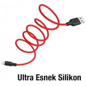 Polham HC Series 1MT 2.4A USB to iPhone Lightning Ultra Hızlı Şarj ve Data Kablosu, Akım ve Isı Korumalı Kopmaz Kablo - 3