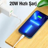 Polham HC Series 1MT 20W Type-C to iPhone Lightning Silikon Süper Hızlı Şarj ve Data Kablosu, Akım ve Isı Korumalı Kopmaz Kablo - 2