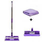 Mor Teleskopik Mandallı Mikrofiber Sihirli Mop Yüzey Temizleyici (duvar,fayans,yer,cam) - 1
