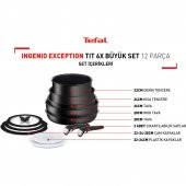 Tefal Ingenio Titanyum 6X Exception Büyük Tava ve Tencere Seti 12 Parça - 1