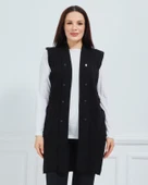 Kadın Standart Triko Mevsimlik Cepli Günlük Yelek thumbnail 2