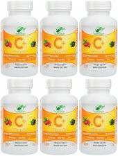 Yurdavit Vitamin C Vitamini 1000 Mg 6x100 Tablet Kuşburnu Çinko Kordiseps Mantarı Kara Mürver - 1