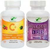 Yurdavit Set 100 Tablet Vitamin C Vitamini 1000 Mg Hydrolyzed Kolajen Tip 1-2-3 Hyaluronik Asit - 1