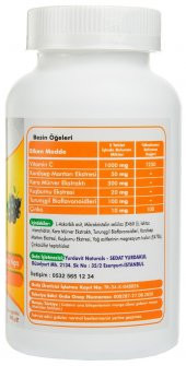 Yurdavit C Vitamini 1000 Mg 2x200 Tablet Kuşburnu Çinko Kordiseps Mantarı Kara Mürver - 3