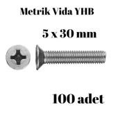 Metrik Vida Civata Yhb 5x30 mm 100 Adet Yıldız - 1