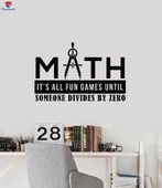 Oturma Odası, Ofis, Dükkan Duvar Sticker Matematik Komik Alıntı Okul Cümle Sınıf Odası Çıkartmaları - 1