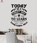 Oturma Odası, Ofis, Dükkan Duvar Sticker Yeni Bir Şey Öğrenin Okul Dekor Motivasyonel Alıntı Çıkartmalar - 1