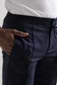 Armürlü Regular Fit Beli Lastikli Ve İplikli Önü Dikişli Mevsimlik Kumaş Erkek Jogger Pantolon - 5