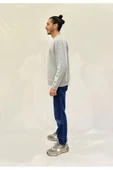 Erkek Bisiklet Yaka Rahat Kalıp 3 iplik Kalın Orta Brooklyn Nakışlı Sweatshirt SPR24SW34 - 7