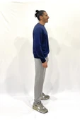 Erkek Bisiklet Yaka Rahat Kalıp 3 iplik Kalın Orta Brooklyn Nakışlı Sweatshirt SPR24SW34 - 11