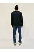 Erkek Bisiklet Yaka Rahat Kalıp 3 iplik Kalın Orta Brooklyn Nakışlı Sweatshirt SPR24SW34 - 4