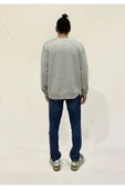 Erkek Bisiklet Yaka Rahat Kalıp 3 iplik Kalın Garnili Sweatshirt SPR24SW35 - 8