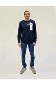 Süperlife Erkek Bisiklet Yaka Rahat Kalıp 3 iplik Kalın W.Brooklyn Baskılı  Sweatshirt SPR24SW31 - 8