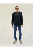Erkek Bisiklet Yaka Rahat Kalıp 3 iplik Kalın Orta Brooklyn Nakışlı Sweatshirt SPR24SW34 - 1
