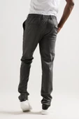 Ecer Tek Pileli Slimfit Beli Lastikli Ve İplikli Çizgili Kışlık Erkek Kumaş Pantolon - 4