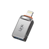 LinkTech O198 USB - iPh Lightning OTG Dönüştürücü Çevirici Metal Adaptör - 1