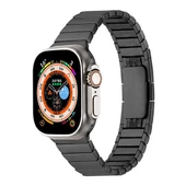 Apple Watch 42 44 45 49 mm Uyumlu Joint Luxury Klipsli Çelik Kordon - 7