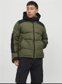 JACK JONES Erkek Kapüşonlu Su Geçirmez Mont 12239001 - 1