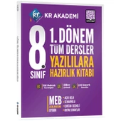 8. Sınıf 1. Dönem Tüm Dersler Yazılılara Hazırlık Kitabı Açık Uçlu Sorularla Kr Akademi Yayınları - 1