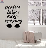 Oturma Odası, Ofis, Dükkan Duvar Sticker Maskara Makyaj Kirpik Güzellik Salonu Alıntı Çıkartmalar - 1