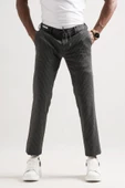 Ecer Slimfit Beli Lastikli Ve İplikli Çizgili Pamuklu Kışlık Kumaş Erkek Jogger Pantolon - 8