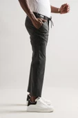 Ecer Slimfit Beli Lastikli Ve İplikli Çizgili Pamuklu Kışlık Kumaş Erkek Jogger Pantolon - 10