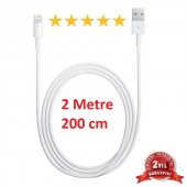 İphone Tüm Serilere Uyumlu Şarj ve Data Lightning Kablosu 2Mt-200 cm 6-7-8-Plus-X-11-11Pro-12-12Pro-13-13Pro-14 - 1