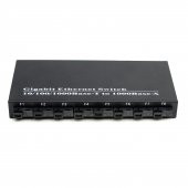Fiber Optik 8 Port SC+2 Port RJ45 Full Gigabit Uplink Port Fiber Switch - 1
