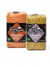 Organik Kırmızı Mercimek 1 kg ve Organik Pilavlık Bulgur 1 kg - 1
