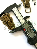 Küçük sandık klips bavul kilidi çanta tokası mandallı kilit 2 adet antik - 6