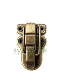 Küçük sandık klips bavul kilidi çanta tokası mandallı kilit 2 adet antik - 1