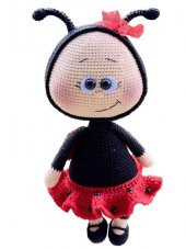 Uğur Böceği Kostümlü Bonnie Amigurumi Organik Oyuncak - 1