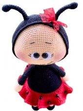 Uğur Böceği Kostümlü Bonnie Amigurumi Organik Oyuncak - 2