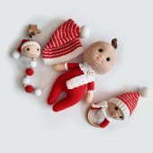 Yumurcak Modeli Yeni Doğan Seti Amigurumi Organik Oyuncak - 1