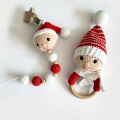 Yumurcak Modeli Yeni Doğan Seti Amigurumi Organik Oyuncak - 4