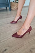 036 468 Topukla Kadın Sivri Burun 8 cm Topuklu Klasik Stiletto - 1