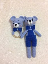 Ayıcık Bebek Seti Amigurumi Organik Oyuncak - 2