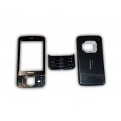 Nokia N96 Kapak Nokia N96 uyumlu Siyah Kapak ön Kapak Arka Kapak Tuş Takımı - 1