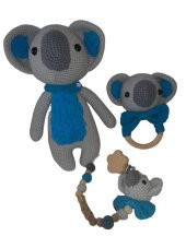 Koala Uyku Arkadaşı Yenidoğan Takım Set Amigurumi Organik Oyuncak - 1
