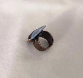 Yüzük Doğal Drusy Taş Çelik Ayarlanabilir Kadın Erkek Yüzük Takı Aksesuar - 3