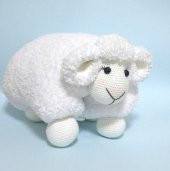 Pofuduk Kuzu Yastık Amigurumi Organik Oyuncak - 1