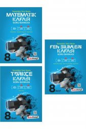 8.sınıf Türkçe, Matematik, Fen Bilimleri Kafası Soru Bankası 3lü Set - 1