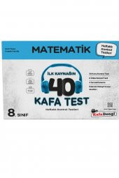 8. Sınıf Matematik 40 Kafa Test Haftalık Kontrol Testleri - 1