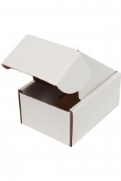 Beyaz Kilitli Kargo Kutusu  Ebat 10x7x4,5 Cm (100 Adet) - 1